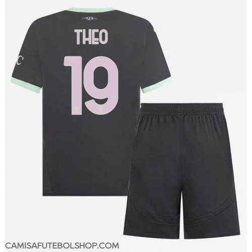 Camisa de time de futebol AC Milan Theo Hernandez #19 Replicas 3º Equipamento Infantil 2024-25 Manga Curta (+ Calças curtas)